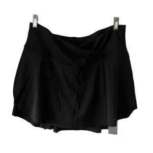 Black Swimskirt Hey Girl Woman Size 2X Cross V Front